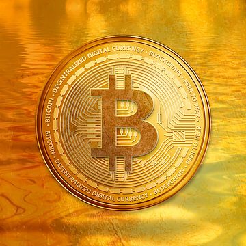 Bitcoin im goldenen Fluss