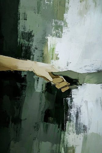 Abstracte handen in verbinding