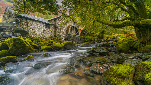 Die Wassermühle von Borrowdale im Lake District, Cumbria, England