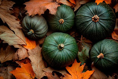 Pumpkins in autumn
