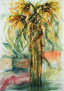 Sonnenblumen in einer Vase.