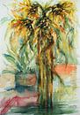 Still life of sunflowers in a vase. by Ineke de Rijk thumbnail
