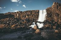 Oxararfoss Waterval in IJsland - Liggend