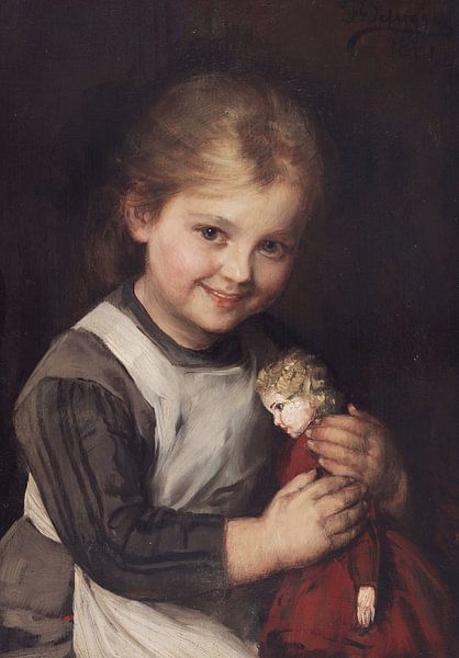 Enfant avec poupée, FRANZ VON DEFREGGER, 1881 par Atelier Liesjes