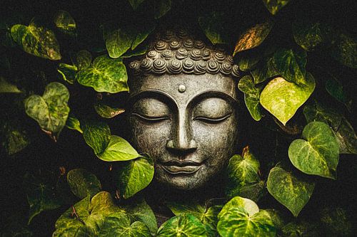 Boeddha in het groen