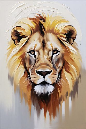 Abstracte leeuw digitale kunst