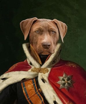 Portrait de mon chien van Gisela- Art for You