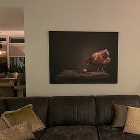 Kundenfoto: Das Huhn und das Ei - Serie - 2/3 von Mariska Vereijken, auf leinwand