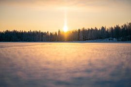 Sunrise in the Winter Wonderland by Leo Schindzielorz