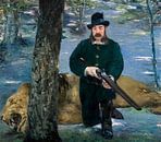 Herr Eugène Petuiset, der Löwenjäger, Édouard Manet von Meisterhafte Meister Miniaturansicht