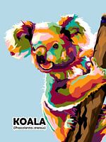 Australische dieren endemik KOALA in pop-art geweldig