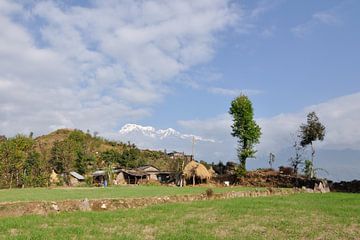 Himalaya bergdorp von Wiljo van Essen