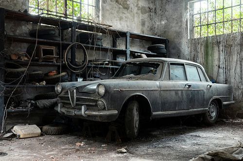 Voiture ancienne abandonnée - Alpha Romeo