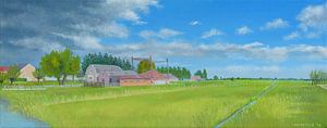 Horstermeer, Nederhorst den Berg. Acrylgemälde von Marlies Huijzer.