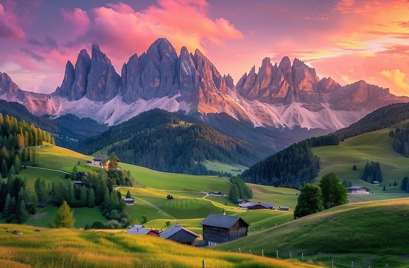 Alpenidylle in volle zomerbloei van fernlichtsicht