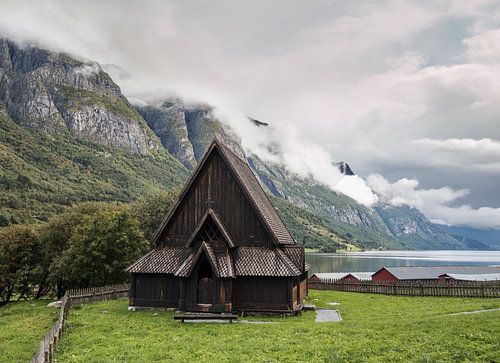 Stave church near Oye