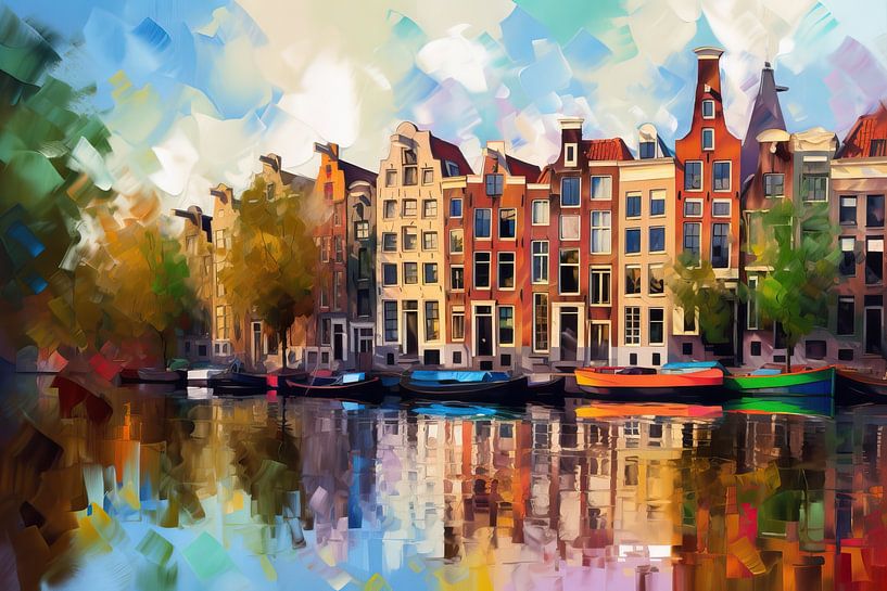 Amsterdam abstract van ARTEO Schilderijen