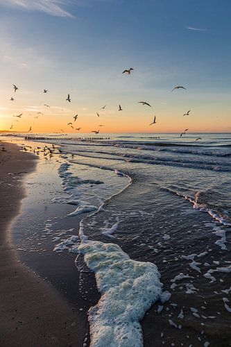 Avondwandeling langs de strandboulevard in Mielno