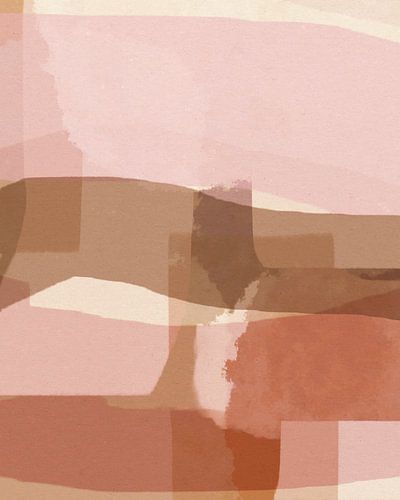 Abstract landschap. Ochtend in de heuvels.