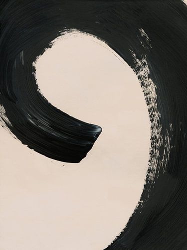 Streken 21 | Zwarte penseelstreek minimalisme
