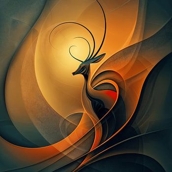 Het Hert onder de Warme Zonnestralen