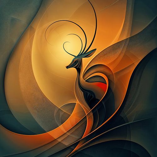 The Deer under the Warm Sunbeams