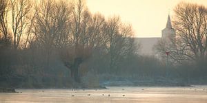 IJssel im Nebel von Evert Jan Kip