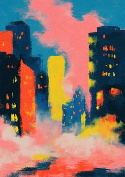 Expressive city skyline by Niklas Maximilian