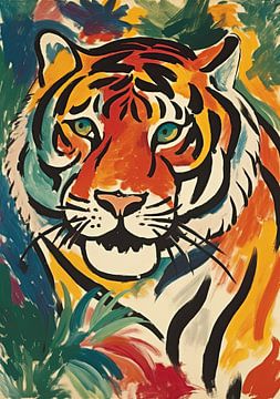 Tiger Poster Kunstdruck Gemälde Wandkunst von Niklas Maximilian