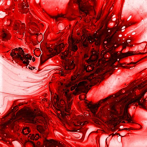 Die Welle in Rot von KW Malerei