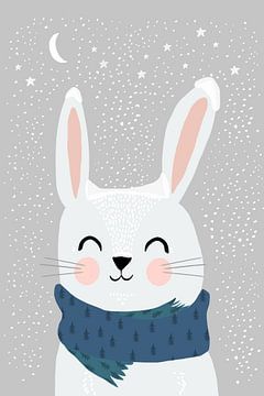 snow hare by treechild .