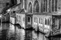 Oud Sint-Janshospitaal, Brugge België, zwart-wit van Watze D. de Haan thumbnail