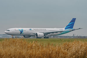 Garuda Airbus A330-900neo (PK-GHE) kurz vor dem Abflug.