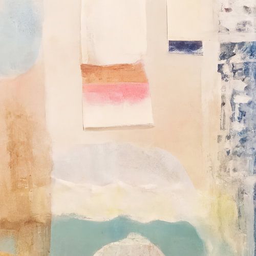 Abstraktes Wabi-Sabi in Pastell