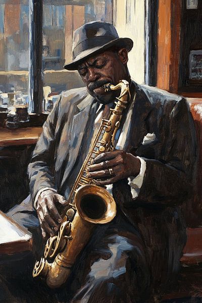 The sad saxophonist by Skyfall