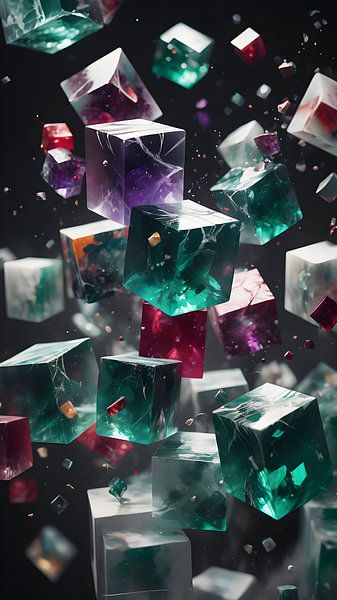 Glass cubes full of colours and light by Bart Veeken