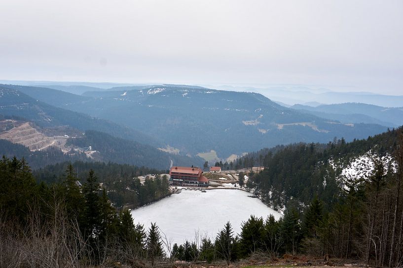 Panoramic view of the Mummelsee in the Black Forest by creativcontent