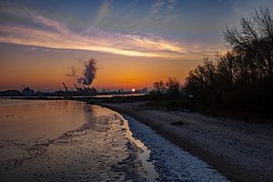 Een zonsopgang boven Wismar