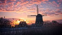 "Strijkmolen K" bei Sonnenuntergang
