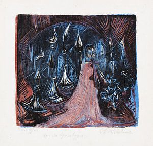 Der Mann mit dem zweischneidigen Schwert. - Vision der sieben Leuchter, ERNST LUDWIG KIRCHNER, 1918 von Atelier Liesjes