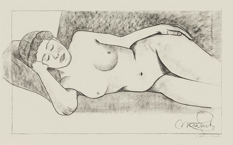 Reclining female nude, Samuel Jessurun de Mesquita by Atelier Liesjes