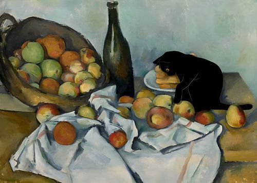 Katprint Cezzane De mand met appels