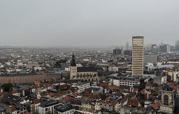 City view of Brussels center by Werner Lerooy
