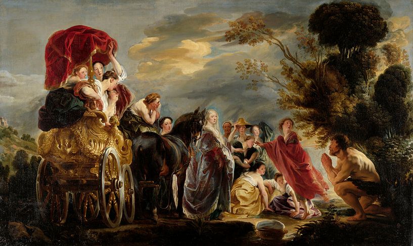 The Meeting of Odysseus and Nausicaa, Jacob Jordaens by Masterful Masters