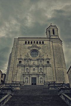 Girona: the cathedral Santa María by Berthold Werner
