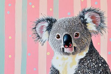 Koala Schilderij | Vrolijke Koala Kunst van De Mooiste Kunst