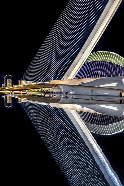Modern bridge in the Spanish city of Valencia by Harrie Muis