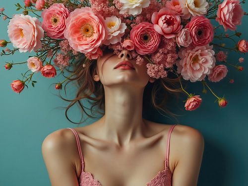 Portret van een vrouw met bloemen_2