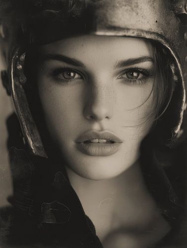 Retro portret in zwart-wit