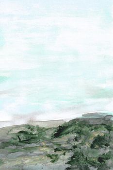Calm Green Coastal Landscape